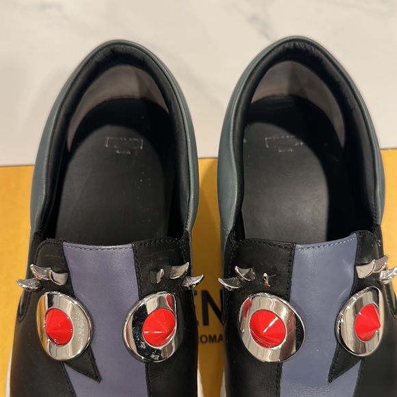 FENDI SLIP ONS LOAFERS EYES & EYELASH DETAIL. VERY GOOD CONDITION. RARE - Picture 13 of 16